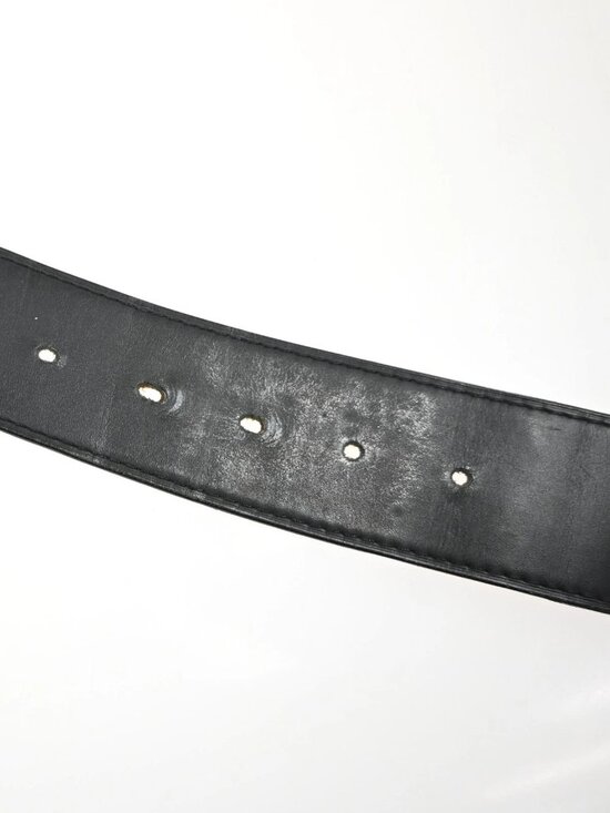 LOUIS VUITTON Ceinture Jeans Buckle Belt 80/32 Leather BK SR Spain M6812 63KC996 main image 15